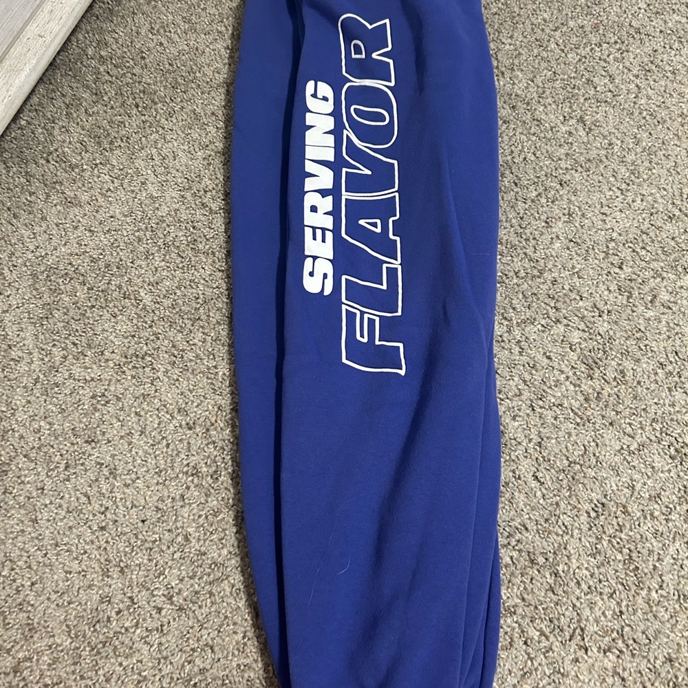 Poppi Blue Sweat Pants with White Branding
